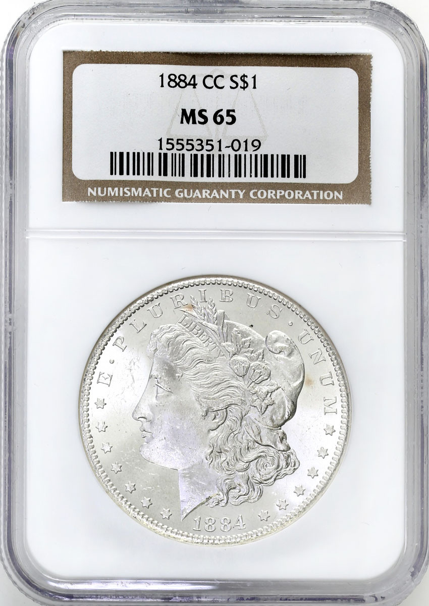 USA 1 dolar 1884 CC Carson City NGC MS65 - PIĘKNY